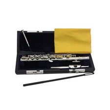 C key half size Spot flute silver-plated brass piccolo with leather case