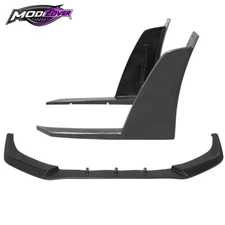 Fits 14-16 Scion TC Front Bumper Lip Kit + Front Winglets IKON V3 Style PU