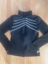 GK Elite A/S Womens Girls Gymnastics Leotard Competition Jacket Black-GLC Logo