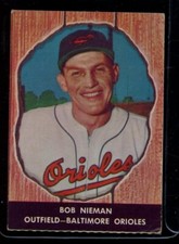 1958 Hire's Hires Root Beer #26 Bob Nieman W/O Tab Corner Ding Lower Right VG SV
