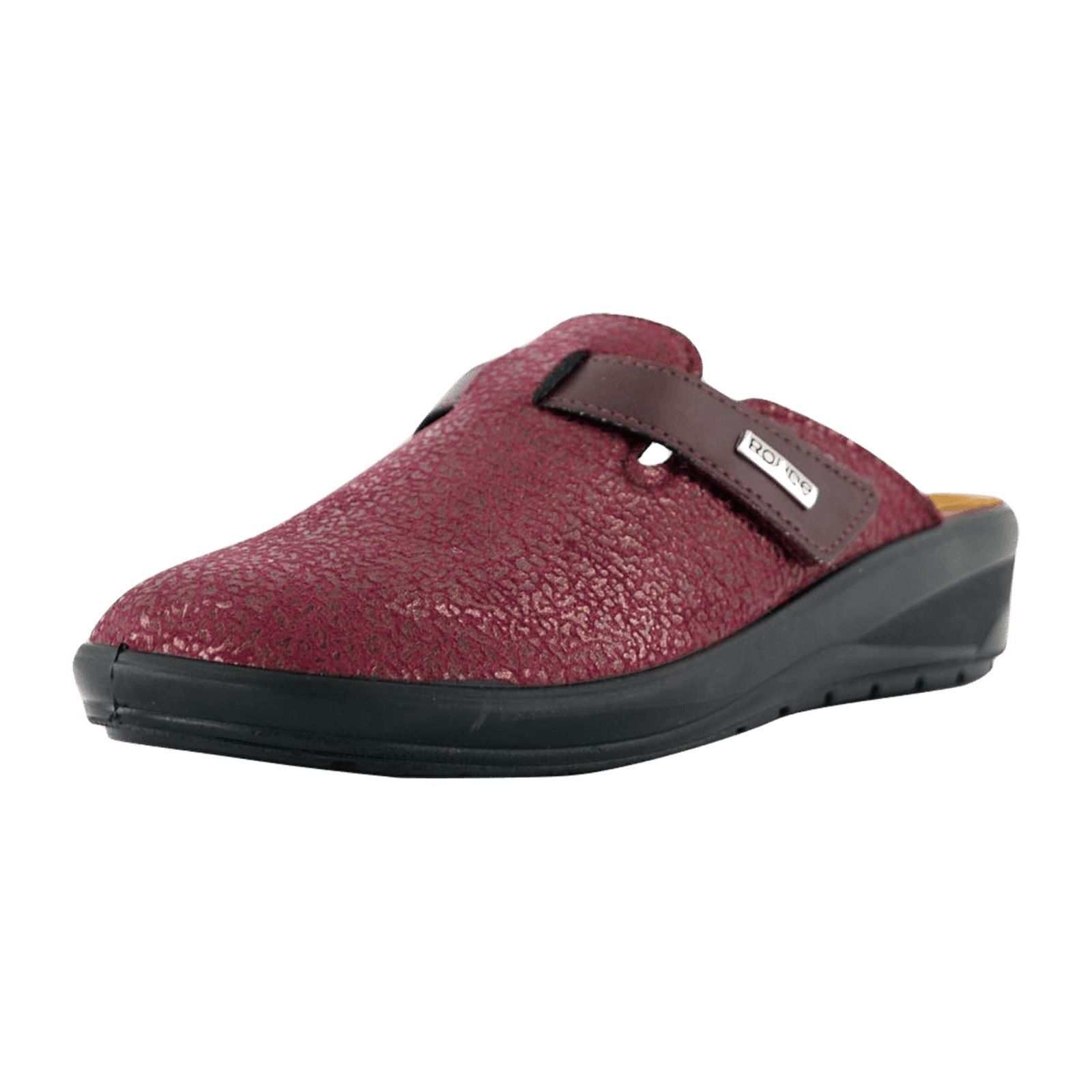 Rohde Purple Women's House Shoes Faux Leather Textile Flat Heel Winter-image
