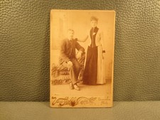 Victorian Antique Cabinet Card Photo of a Married Couple