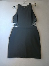 Topshop Dress Size 8 Mini Black Halter Cutout Sleeveless Party Cocktail Work
