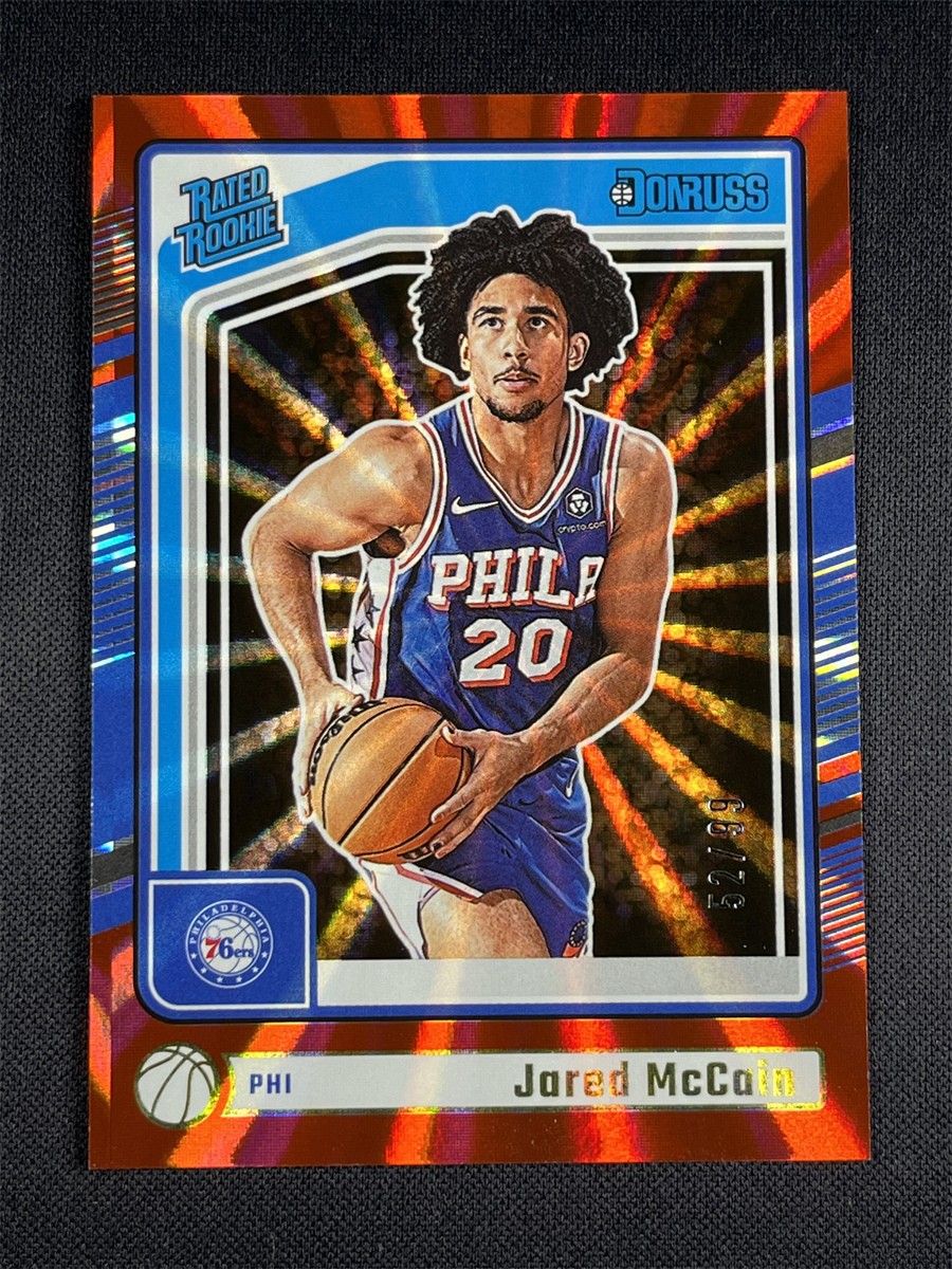 2024-25 Panini Donruss Jared Mccain #228 Red Laser Holo Rated Rookie RC /99