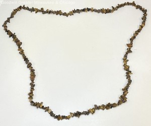 Tiger's Eye Stone Beaded Necklace 62g