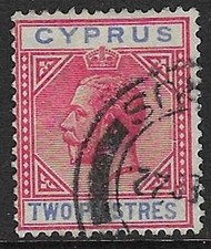 CYPRUS 1921-3 GV MULTI-SCRIPT CA WMK 2pi USED SG93