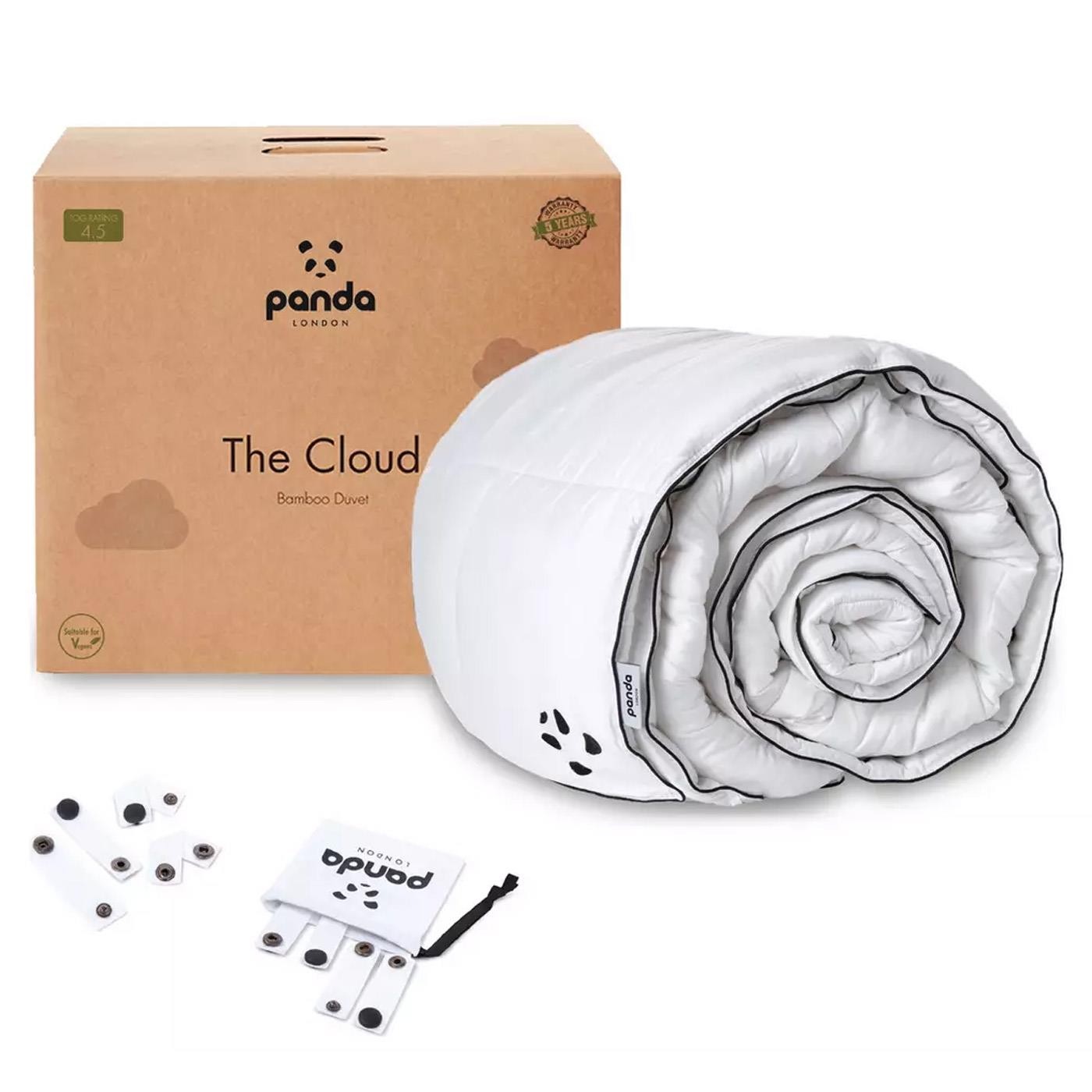 Panda The Cloud Bamboo 4.5 Tog All Seasons Duvet UK Single Bed Size 190x135cm