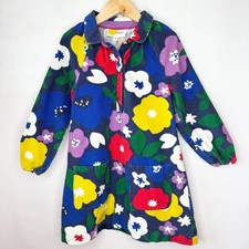 Mini Boden Girls Corduroy Floral Dress Multi Color Long Sleeve Pockets 5-6Y