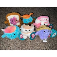 6 LOT Bum Bumz Russ Toy Plush - 4.5" BreakfastBumz Collectible Bean Bags NWT