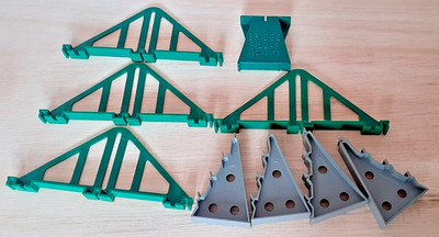 Slotcar Scalextric Classic Track Support Banking Wedges & Bridge Supports