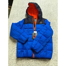 Gerry Boys Torque Puffer Jacket Ocean Blue Navy Hooded Full Zip DG51223 Size M