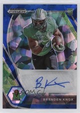 2021 Panini Prizm Draft Picks Blue Ice 9/75 Brenden Knox #DPA-BKN Auto 2r7