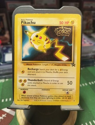 Pikachu ''Pokmon The First Movie'' black star promo, mint, pokemon card, rare, M/N