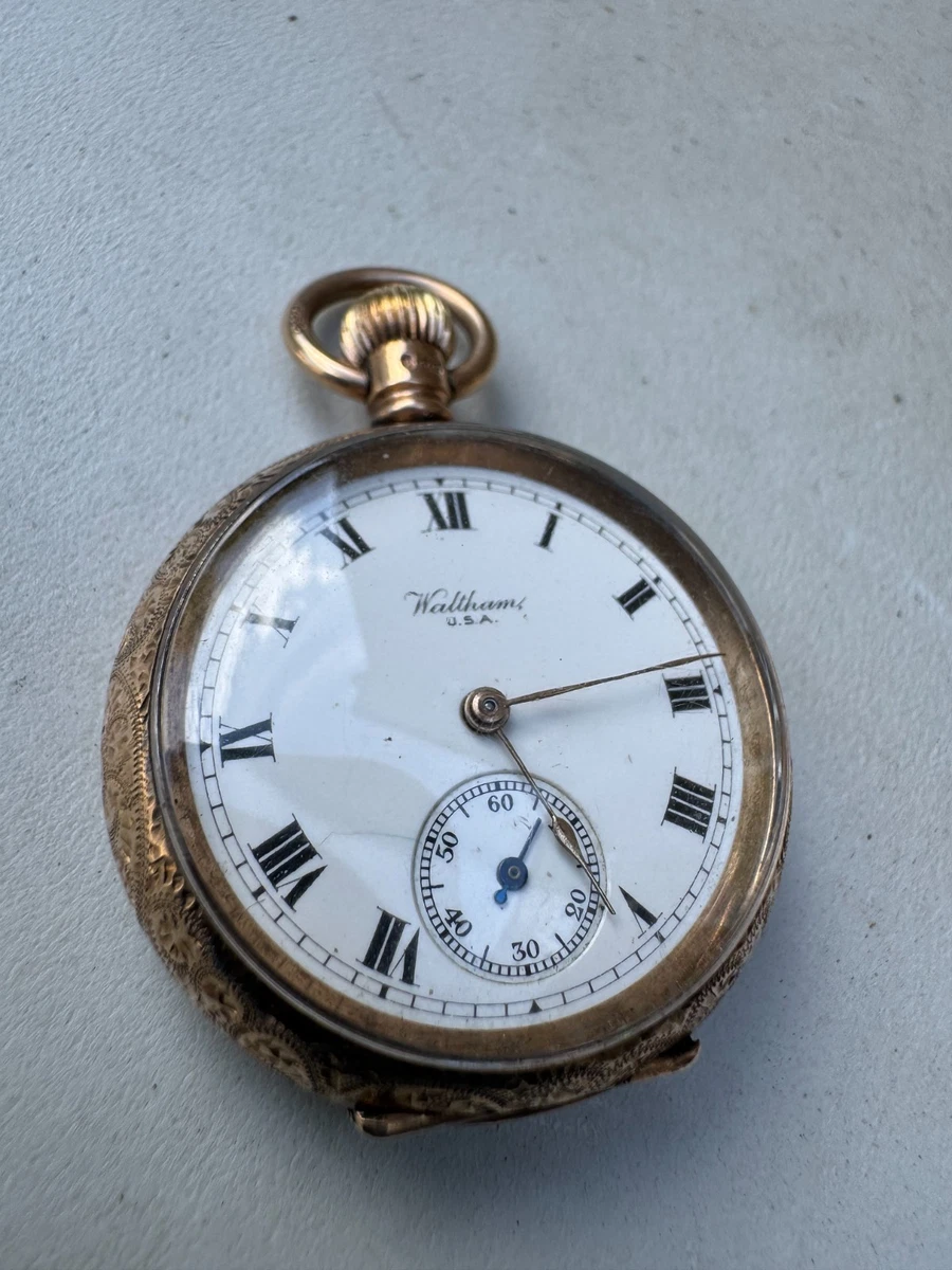 Waltham Open Face Pocket Watch Pocket Watches with Vintage for