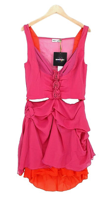 ECO REPUBLIC Damen Kleid Abendkleid Party 2tlg. Lagenlook pink Größe 44 NEU
