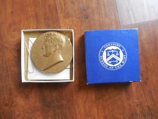 1961 John F. Kennedy Bronze Inauguration Medal with Box, Stand, and Fact Sheet