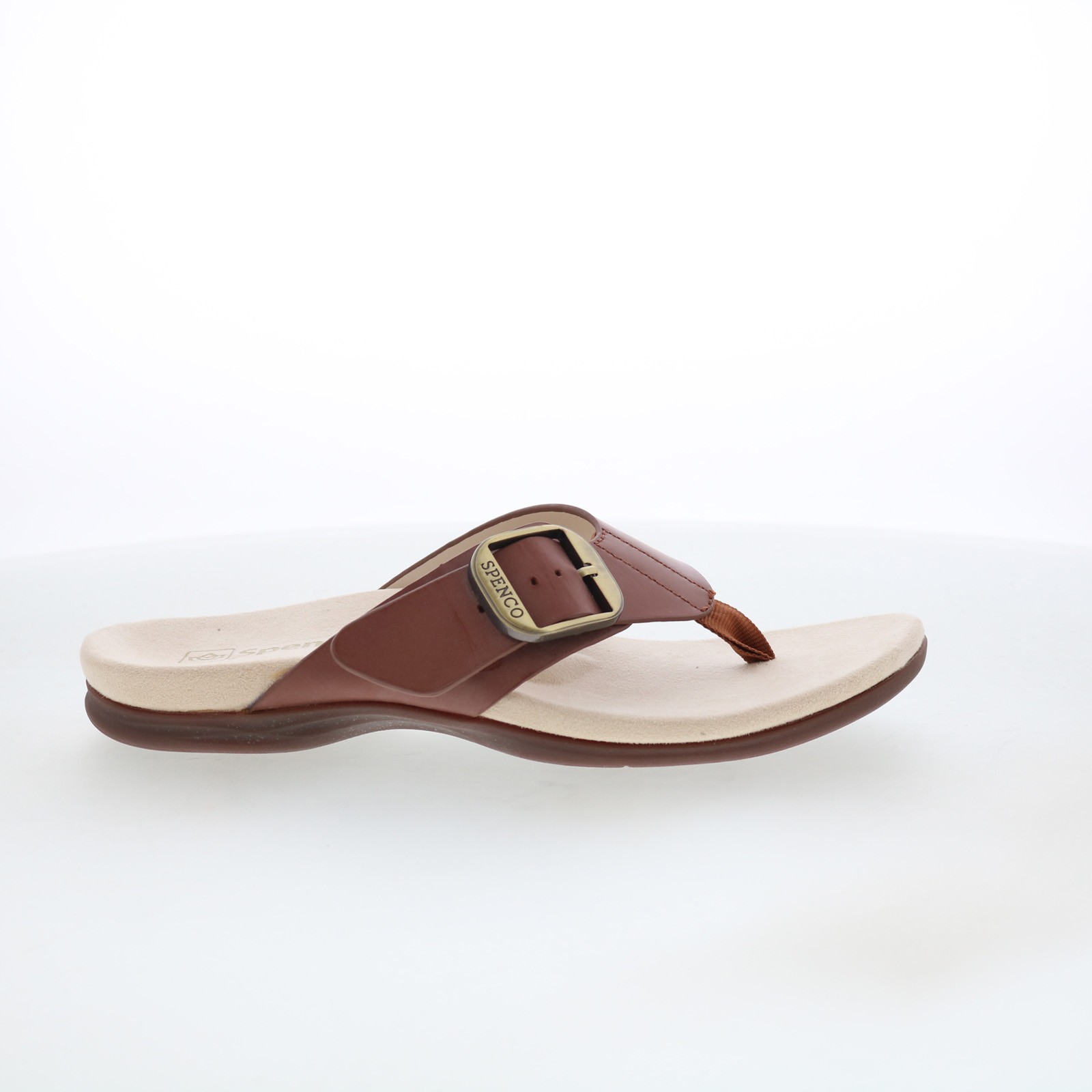 Spenco Sierra SP1068SAD Womens Brown Leather Flip-Flops Sandals Shoes 8790₽