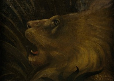 Majestic Lion Roar Wandkunst Atemberaubende Tierdekoration Re