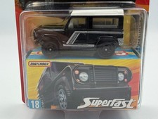 Matchbox Superfast #18 Land Rover Defender 90, Black, 1:64, NIB