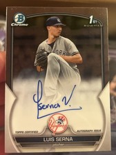 2023  Bowman Chrome Base 1st Auto Luis Serna CPA-LS Yankees Prospect Autograph