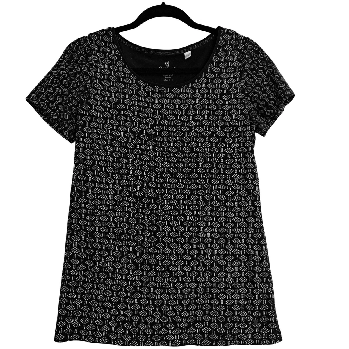 Tee-shirt Femme Esprit, Blanc, Taille L, Col Rond, Imprimé, Neuf Avec Légers Défauts