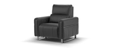Sofology The Ravello Leather Recliner Chair in Jet Black