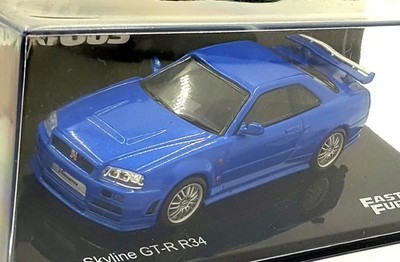 DeAgostini Maßstab 1:43 F220CMC014 - Fast and Furious Nissan Skyline GT-R R34 blau