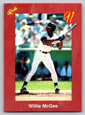 1991 Classic Update Red Travel Edition - Willie McGee #T76