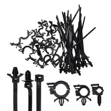 Push Mount Cable Zip Tie Cable Ties With Clips Flame Resistance Heat Resistance