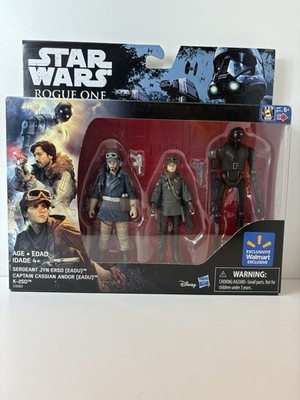 Hasbro Star Wars Rogue One Jyn Erso Cassian Andor K-2SO 3-Pack Walmart