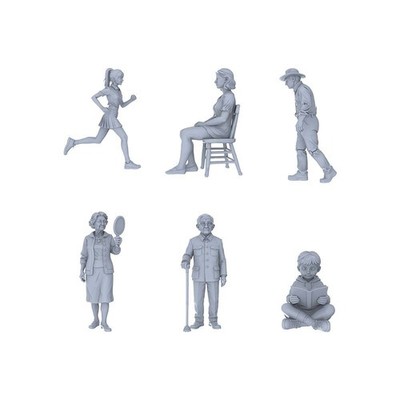 LYTR144095 1/144 Unpainted 3D Printed Model, Doll for Scene Matching 1set