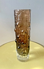 Riihimäki 18cm glass vase 1462 in cinnamon brown TAMARA ALADIN