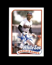 Harold Baines Signed 1989 Topps Chicago White Sox Autograph