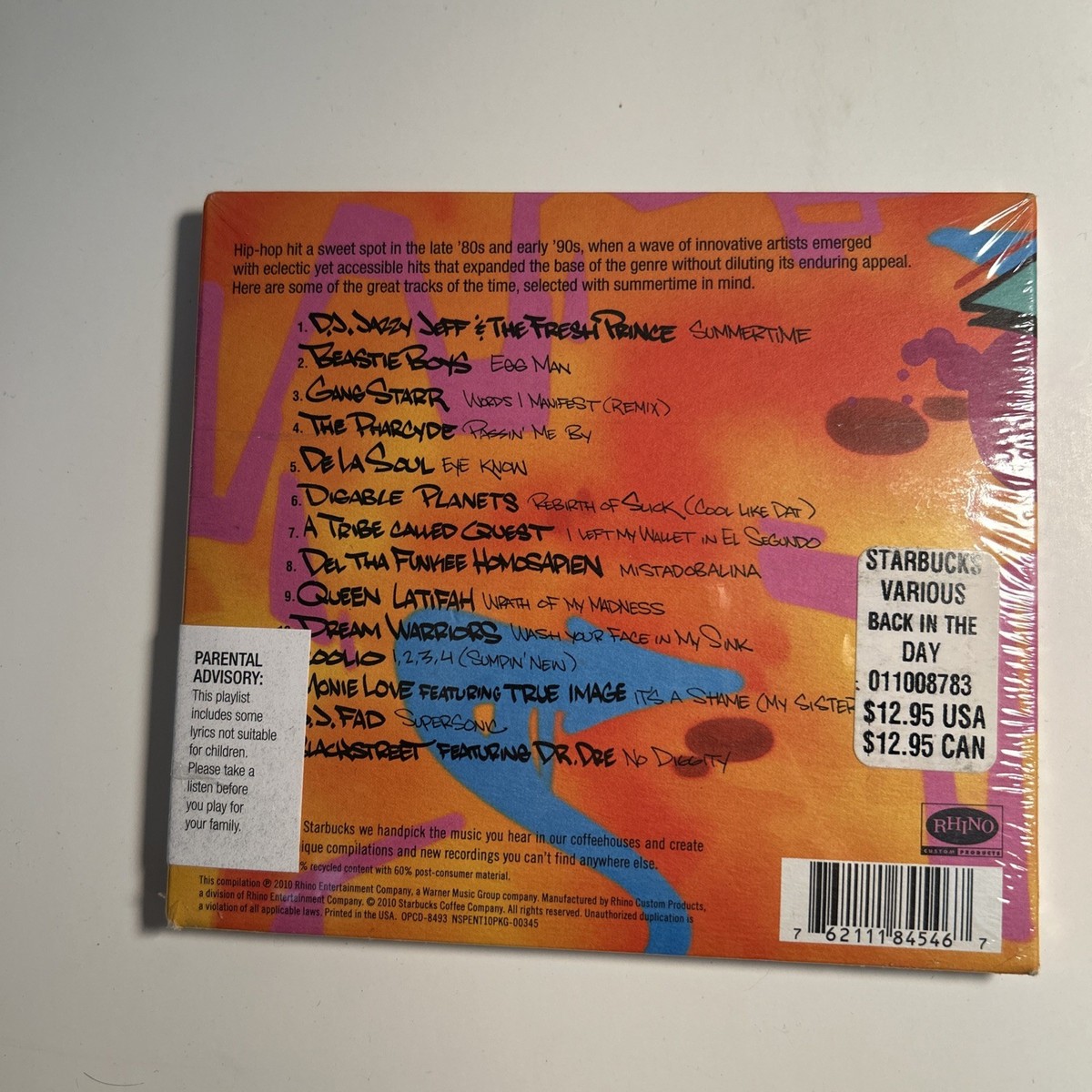 Starbucks Music CD Hip Hop Back in The Day a Summertime Mix
