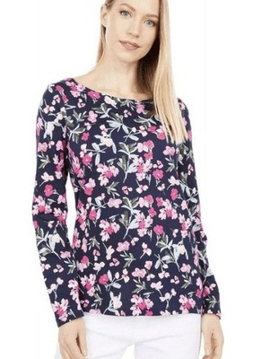 Joules Women's Navy Pink Floral Long Sleeve Jersey Top T-Shirt Sz 6 - NEW