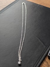 Sterling silver chain with pendant approx 21inches total weight 10.3g Italy 