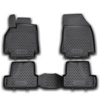 Gummi-FußMatten Renault Megane 2009-2016 (SchräGheck) Novline Passgenau Auto Set
