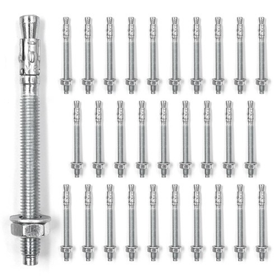 #ad 5 16x4 Inch Standard Fasteners for Heavy Duty Zinc Wedge Anchors for Cement a... $21.01