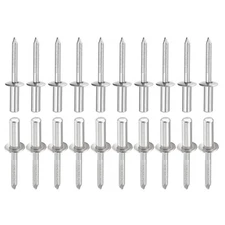 25Pack 6.4mm x 20mm Blind Rivets 304 Stainless Steel Dome Closed End Rivet