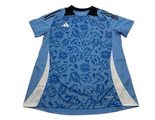 Adidas Aeroready Tiro Jersey Blue with Print, IS2774 Women's Size Large $60