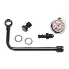 Edelbrock 81263 Black Fuel Line w/ 1-5/8 Inch Fuel Pressure Gauge