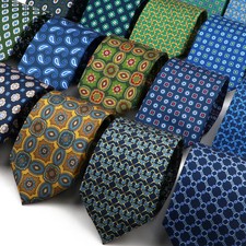 Geometric Necktie 7.5cm Business Wedding Formal Men Classic Printed Suit Tie