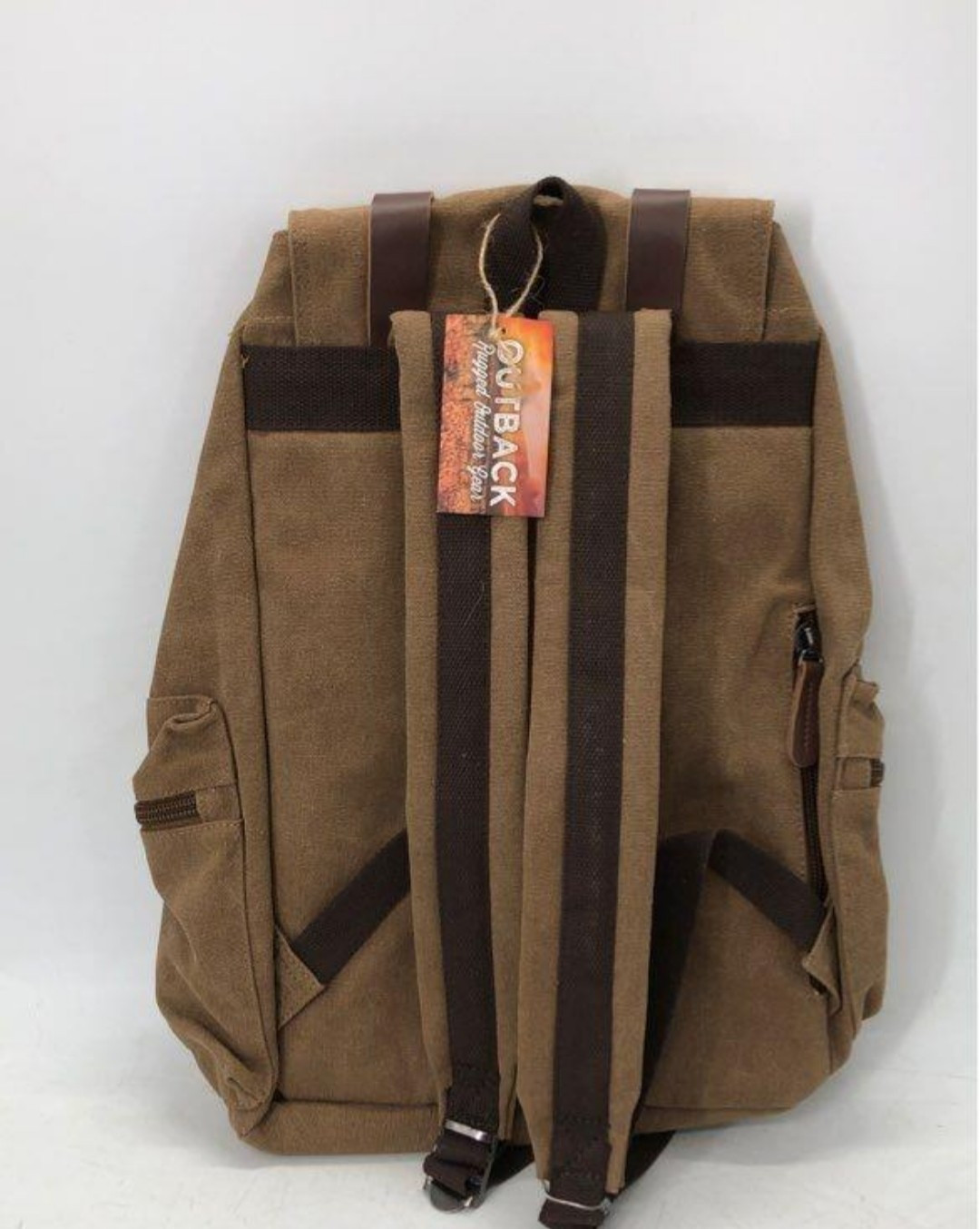 Rugged Outdoor Gear Canvas Backpack NWOT Smoke Free Home Brown