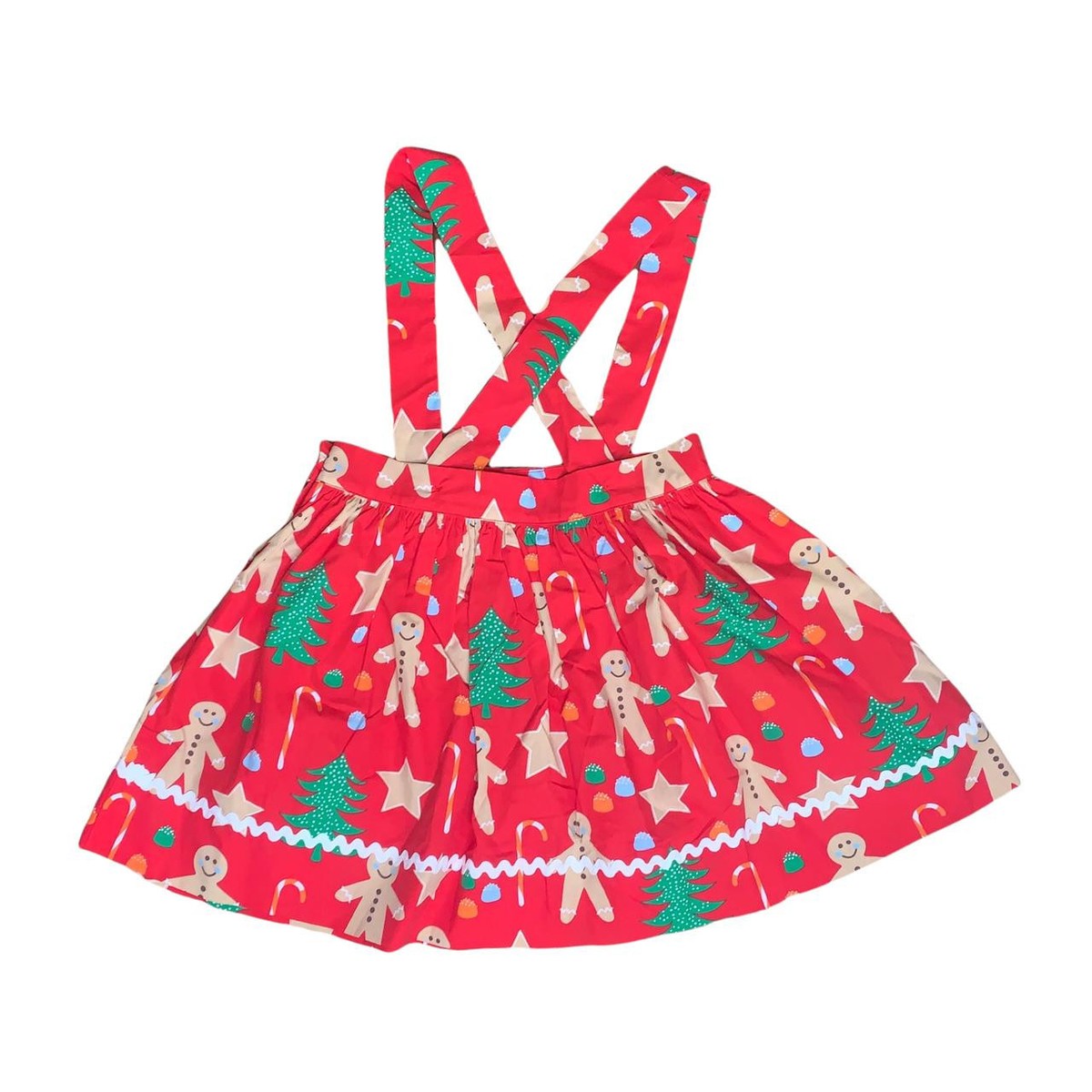 G12-Eleanor Rose, 5/6Y, 0/s cotton dress (Red Gingerbread Man)