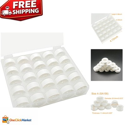 25pcs 90WT Prewound Bobbin Thread for Brother, Singer Machines
