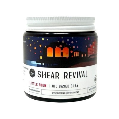 Shear Revival Little Eden Oil Based Clay for Men & Women - Medium Hold, Low Natu
