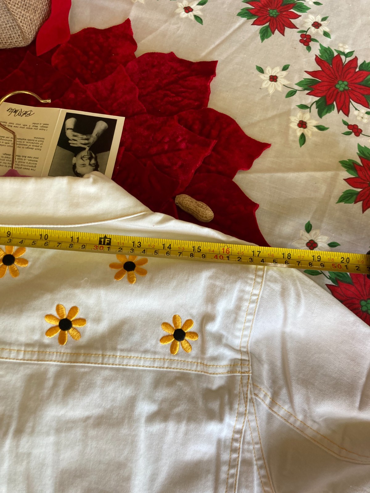 Bob Mackie Jacket Wearable Art Yellow Daisies NEW… - image 12