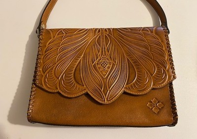 Patricia Nash Leather Sarola Crossbody  burnished gold