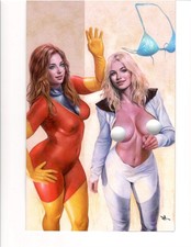 Duty Calls Girls #3 Marco Turini Risque Fire & Ice Emma Frost Jean Grey Ltd 50