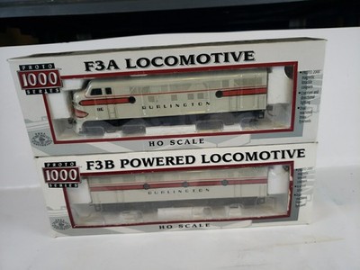 F3A  F3B DCC Locomotive HO Proto 1000 Burlington CB&Q Train    120A  120B